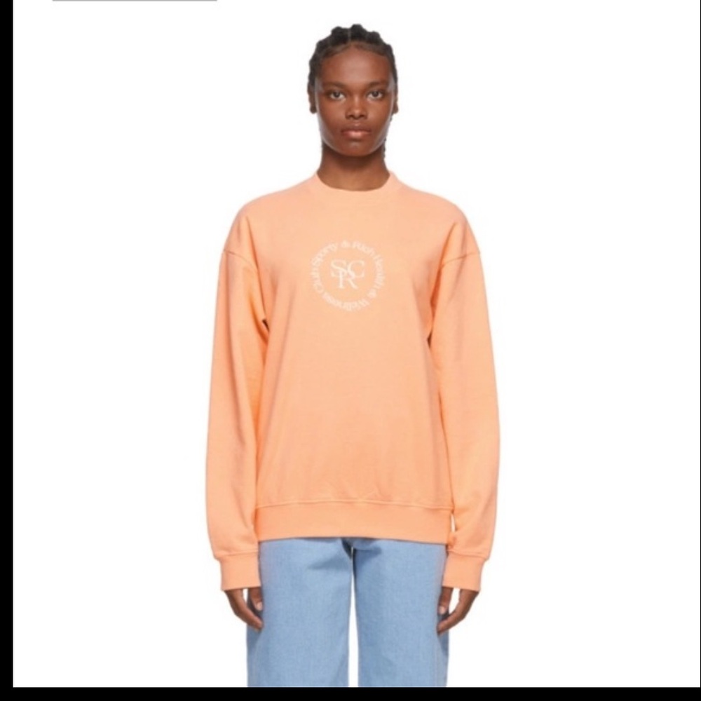 Sporty & Rich Orange SRHWC Crew Neck Sweater Size XS